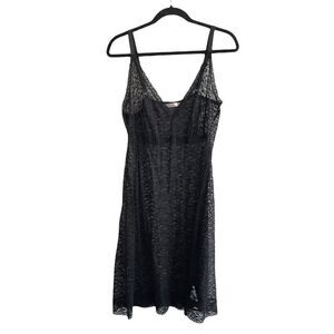 Intimates Sleeveless Lace Mini Nightgown Black M